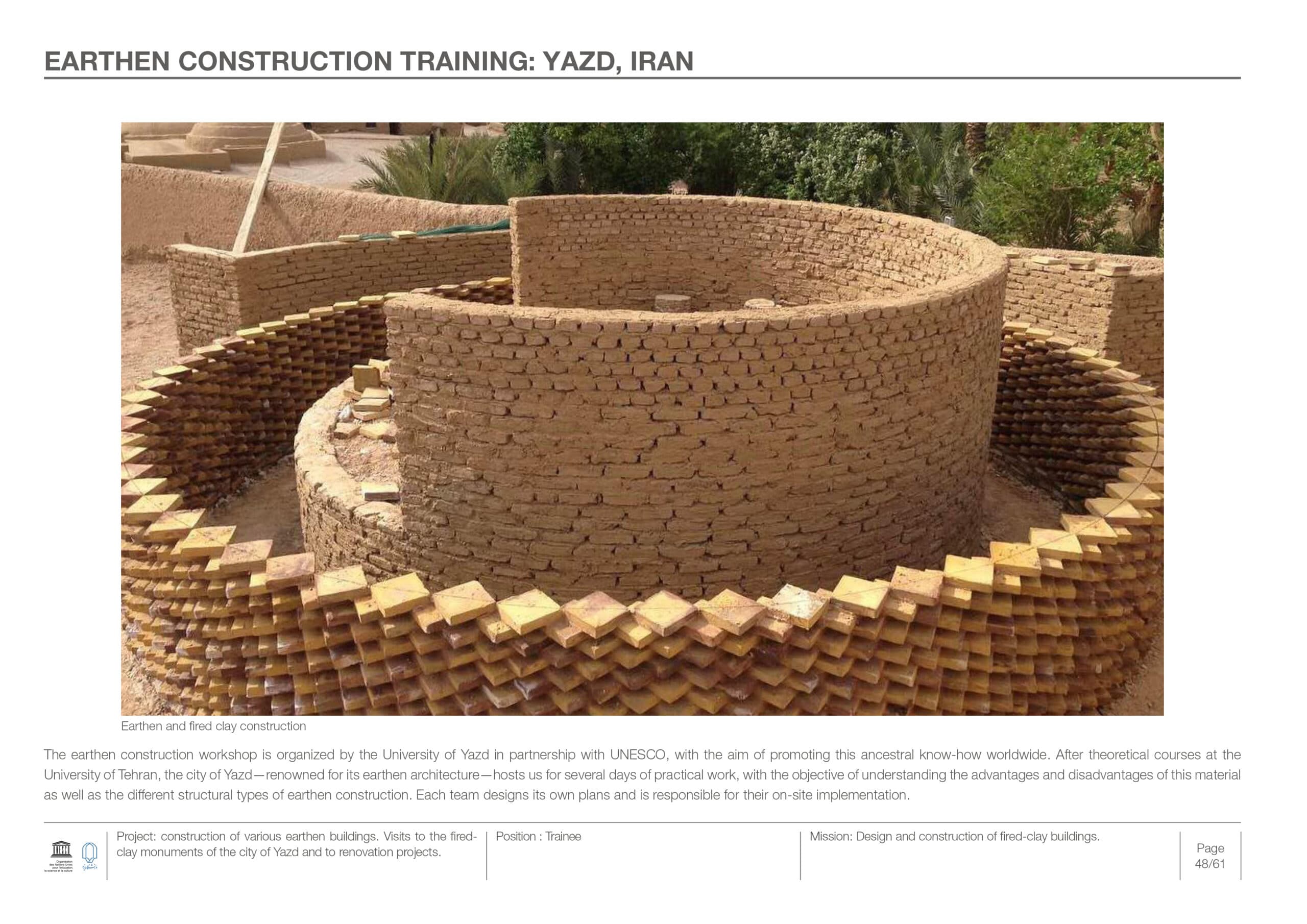 Earthen Construction Yazd, Iran
